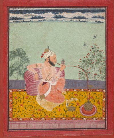 A Raja Smoking a Hookah by Unbekannt