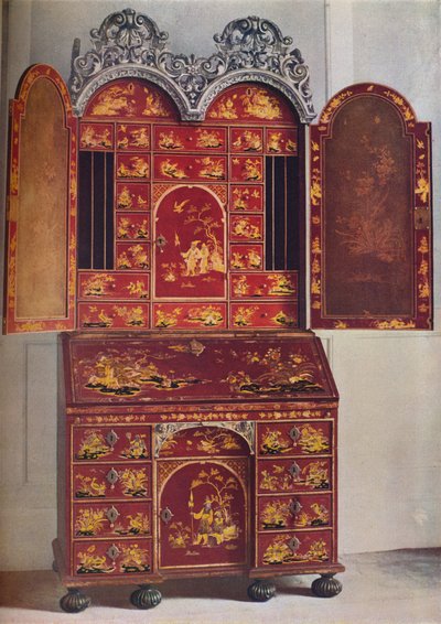 A Red Lacquer Cabinet, c1685 by Unbekannt