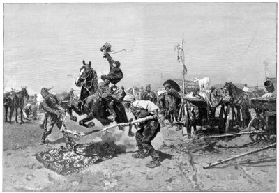 A Russian horse fair by Unbekannt