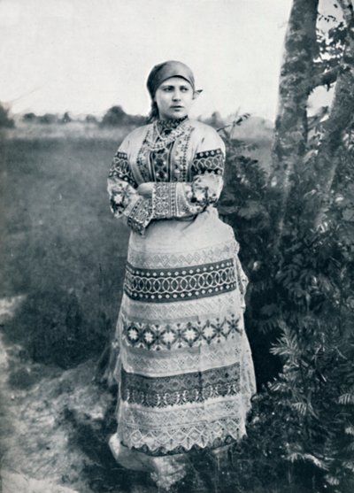 A Russian peasant in costume, 1912 by Unbekannt
