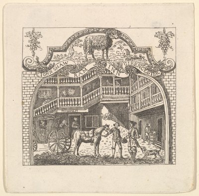 A Tavern Card for John Shaw, 1790s by Unbekannt
