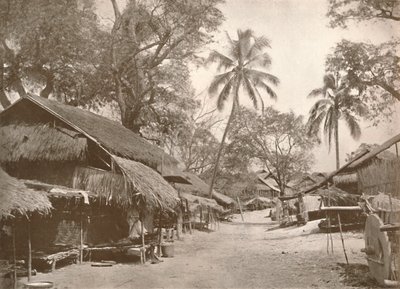 A Typical Burmese Village Scene by Unbekannt