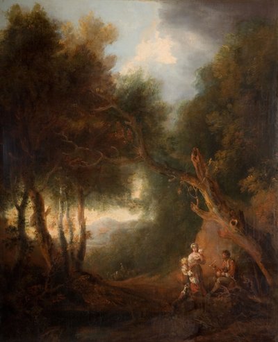 A Wooded Landscape, Autumn Evening, Probably c.1800 by Unbekannt