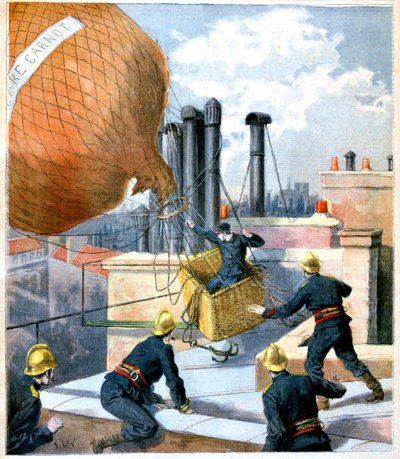 A Balloon on a Roof, 1894 by Unbekannt