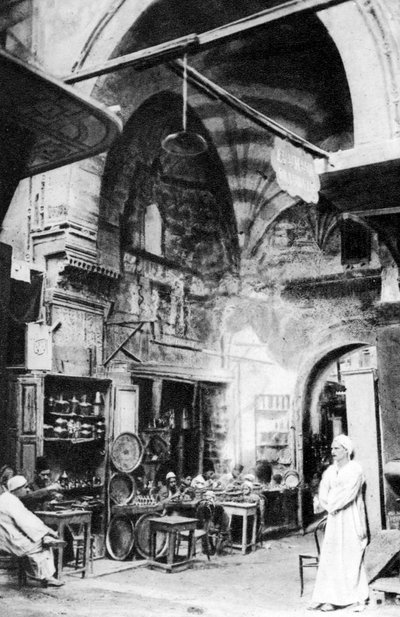 A Bazaar in Cairo, Egypt by Unbekannt