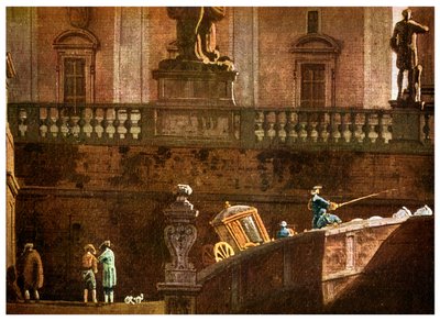 A coach in Rome, 18th century by Unbekannt