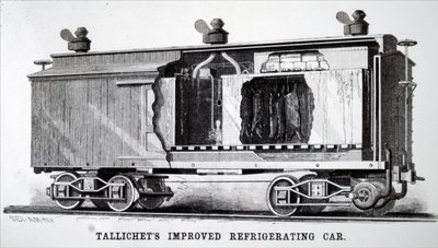 A cold storage refrigerated railroad car by Unbekannt