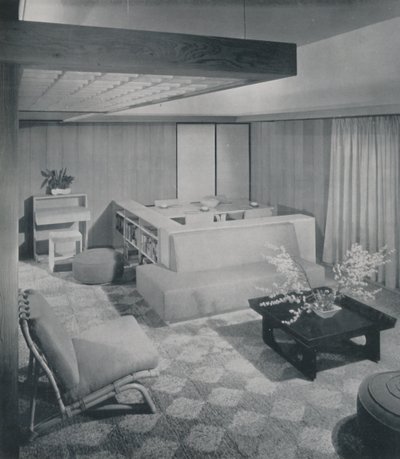 A Combination Living and Dining Room by Unbekannt