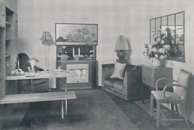A Dining and Sitting Room, 1942 by Unbekannt