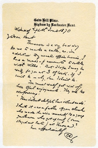 A Hand-Written Letter by Unbekannt