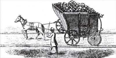 A Horse Drawing a Wagon of Coals by Unbekannt