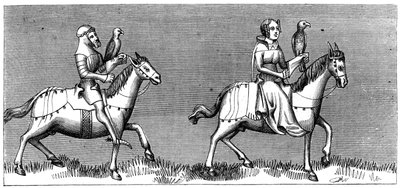 A lady setting out hawking by Unbekannt