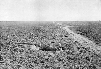 A line of French infantry foxholes, 1918 by Unbekannt