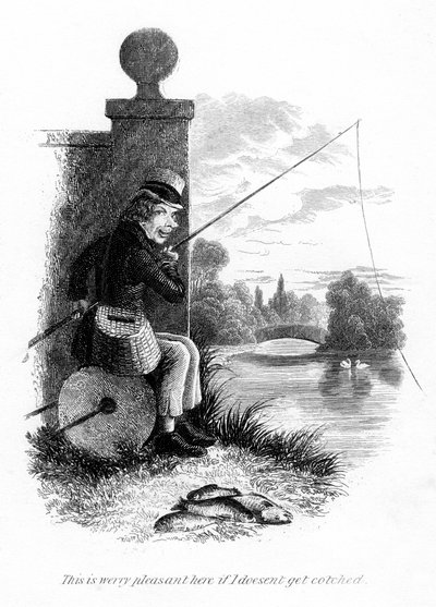 A man fishing illegally by Unbekannt
