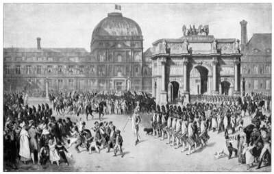 A military parade through Paris, France by Unbekannt