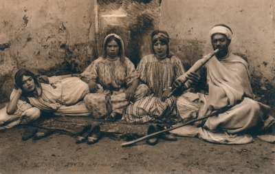 A photograph depicting traditional Arab people, c1909 by Unbekannt