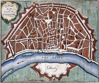 A Plan of the City of Cologne by Unbekannt