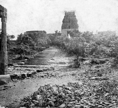 A Ruined Temple Near Madras, India by Unbekannt
