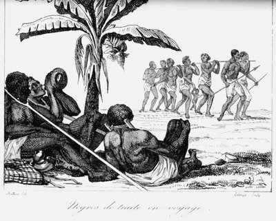 A Slave Convoy, Africa by Unbekannt