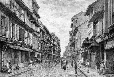 A street in Bombay, India by Unbekannt