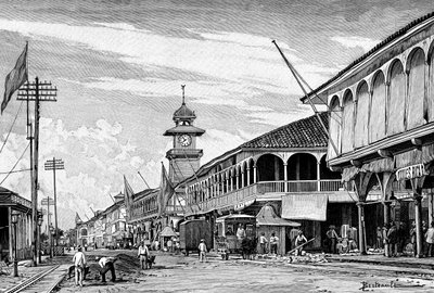 A Street in Guayaquil, Ecuador, 1895 by Unbekannt