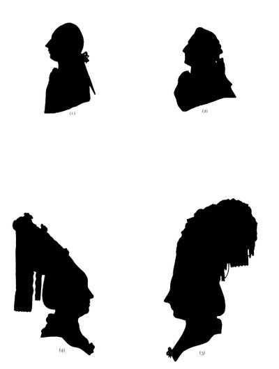 A study of four silhouettes by Unbekannt