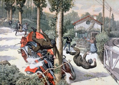 A terrible accident, Paris to Madrid race by Unbekannt