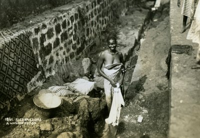 A Washerwoman, Sierra Leone, 20th century by Unbekannt