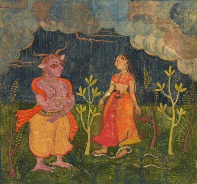 Abhisarika Nayika, folio from a Rasikpriya by Unbekannt