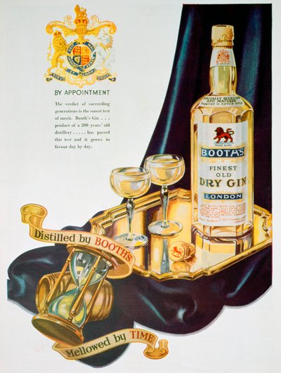 Advert for Booths gin, 1935 by Unbekannt