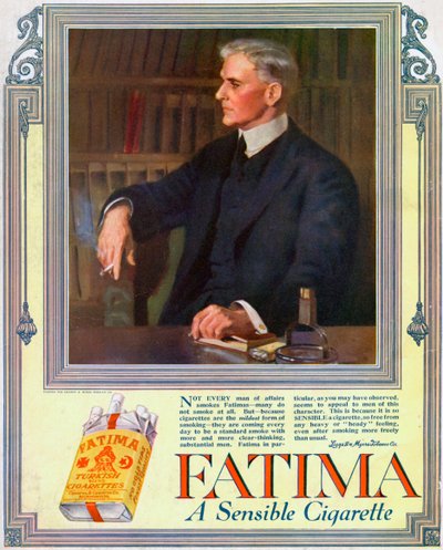 Advert for Fatima Cigarettes by Unbekannt