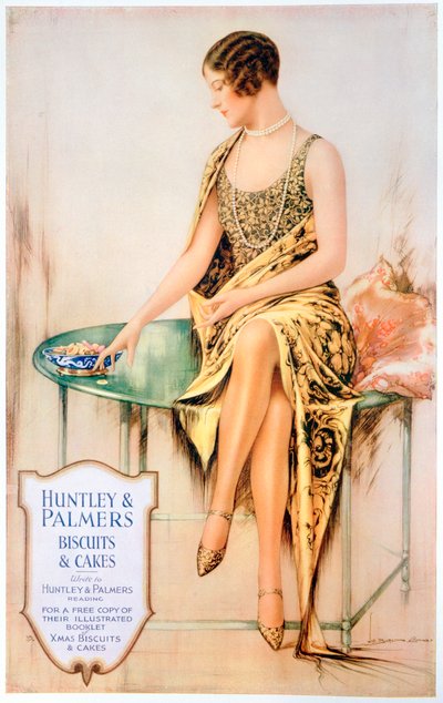 Advert for Huntley and Palmers Biscuits by Unbekannt