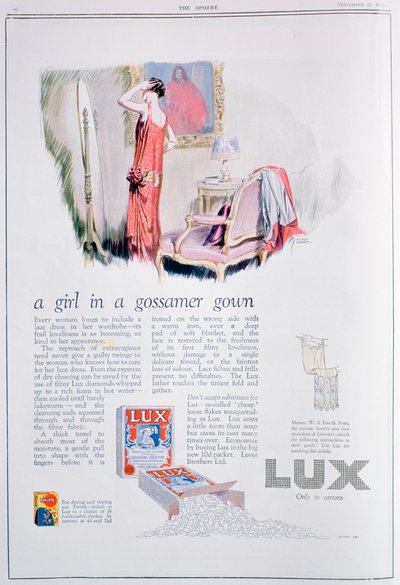 Advert for Lux soap, 1925 by Unbekannt