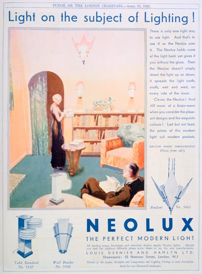 Advert for Neolux light fittings by Unbekannt