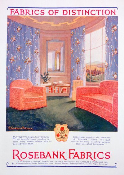Advert for Rosebank Fabrics, 1935 by Unbekannt
