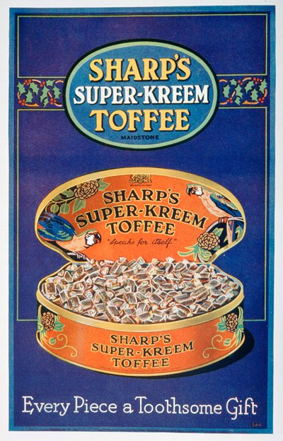Advert for Sharps Super-Kreem Toffee, 1928 by Unbekannt