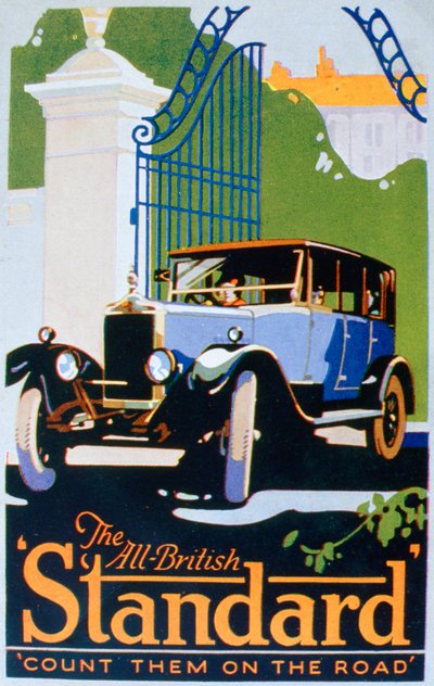 Advert for Standard Motor Cars by Unbekannt