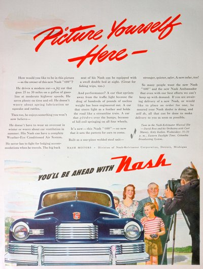 Advert for the Nash 600 car, 1946 by Unbekannt
