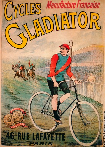 Advertisement for Cycles Gladiator bicycles, c1900 by Unbekannt