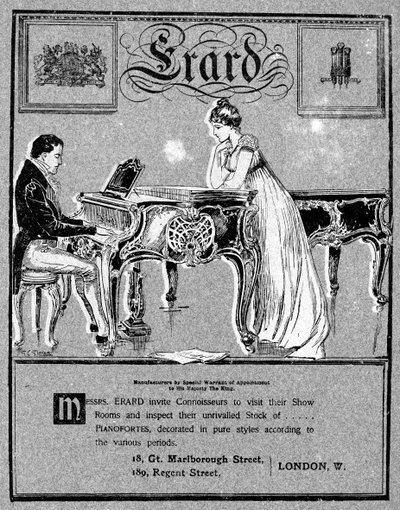 Advertisement for Erard Pianos, 1901 by Unbekannt