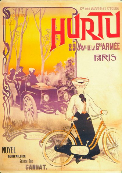 Advertisement for Hurtu cars and bicycles by Unbekannt