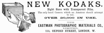 Advertisement for Kodak cameras, 1890 by Unbekannt