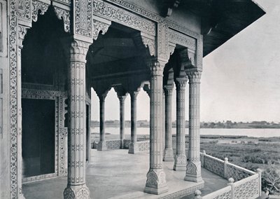 Agra. Balcony of the Jasmine Tower by Unbekannt