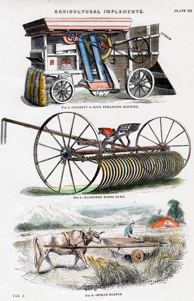 Agricultural implements, 19th century by Unbekannt