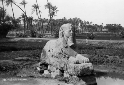 Alabaster Sphinx at Memphis, Egypt, c1920s-c1930s by Unbekannt