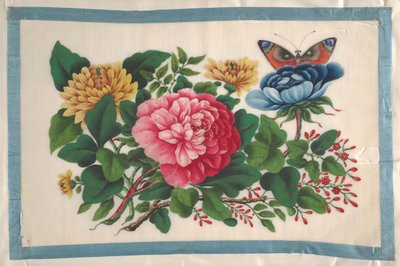 Album Containing Twelve Paintings of Flowers by Unbekannt