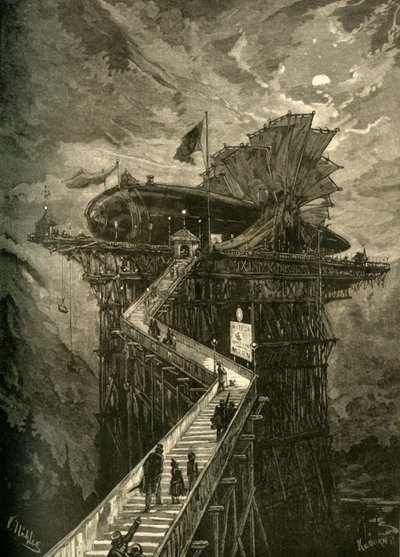 All Aboard for the Moon!, 1881 by Unbekannt