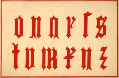 Alphabet, Archaic Letters, Lower Case by Unbekannt