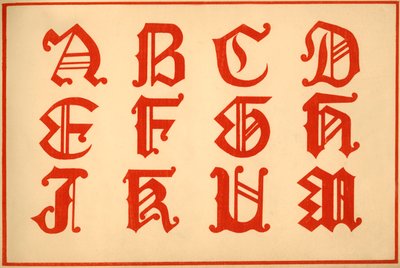 Alphabet, Letters A-M, Upper Case by Unbekannt