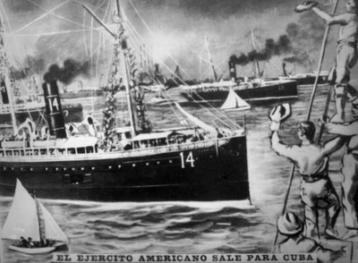 American army leaves for Cuba, 1898, 1920s by Unbekannt